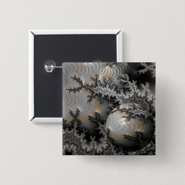 Exploring the Mandelbrot Realm 15 Cm Square Badge (Front & Back)