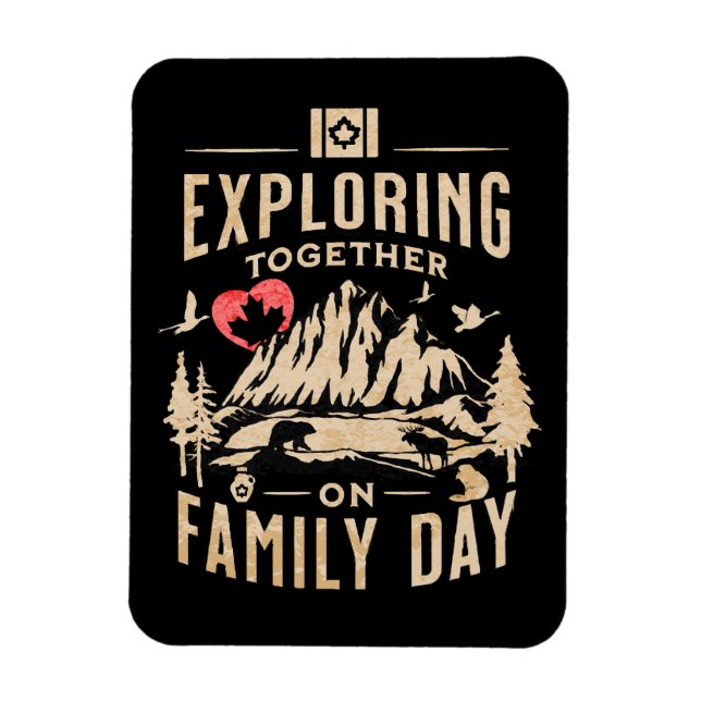 Exploring Together on Family Day Magnet (Vertical)
