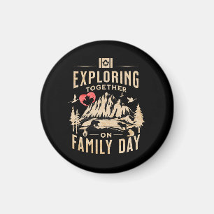 Exploring Together on Family Day Magnet