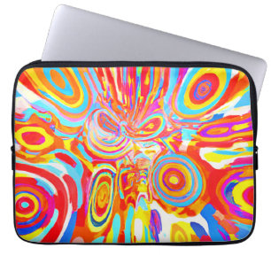 Exploring Vibrant Colourful Pattern Laptop Sleeve