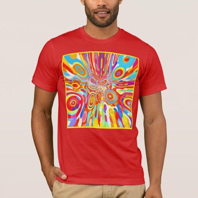Exploring Vibrant Colourful Pattern T-Shirt (Front)