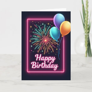Explosion Birthday Light Card
