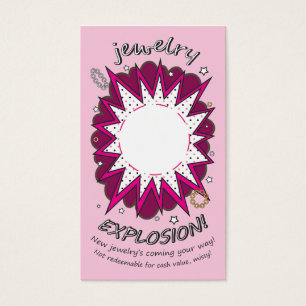 Explosion Card: Jewellery, Cheeky Pink