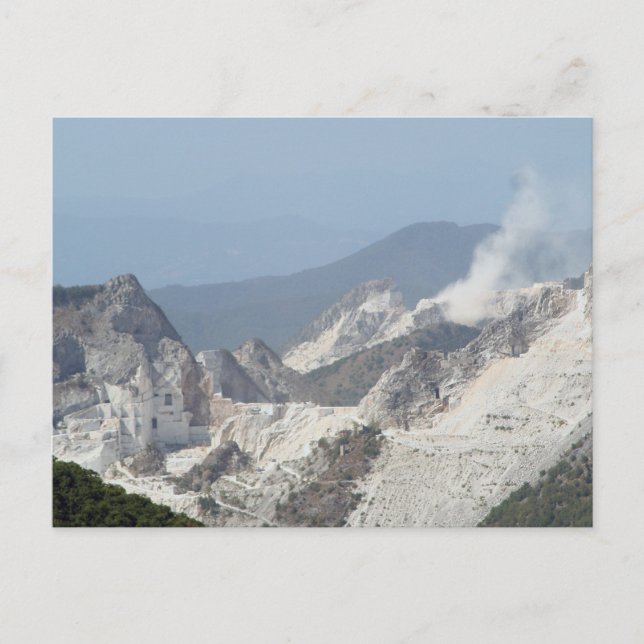 Explosion in marble quarries in Carrara, Italy Postcard (Front)
