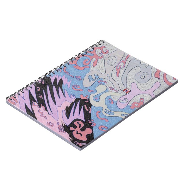 "Explosion in Space" Abstract Art Notebook (Left Side)