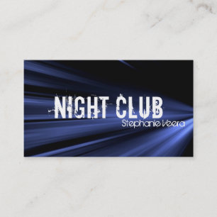 Explosion Night Club Music Business Card - Blue