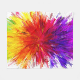 Explosion of Color Fleece Blanket