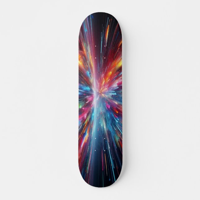 Explosion of Colours pattern Skateboard (Front)