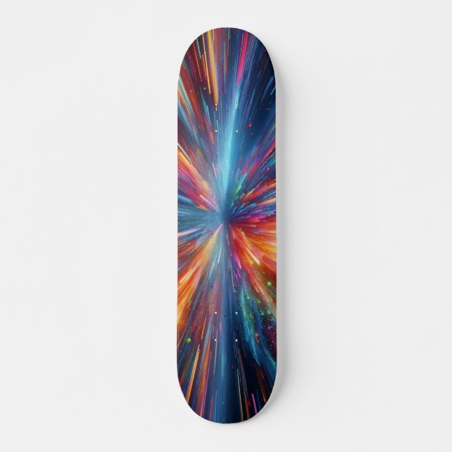 Explosion of Colours pattern Skateboard (Front)