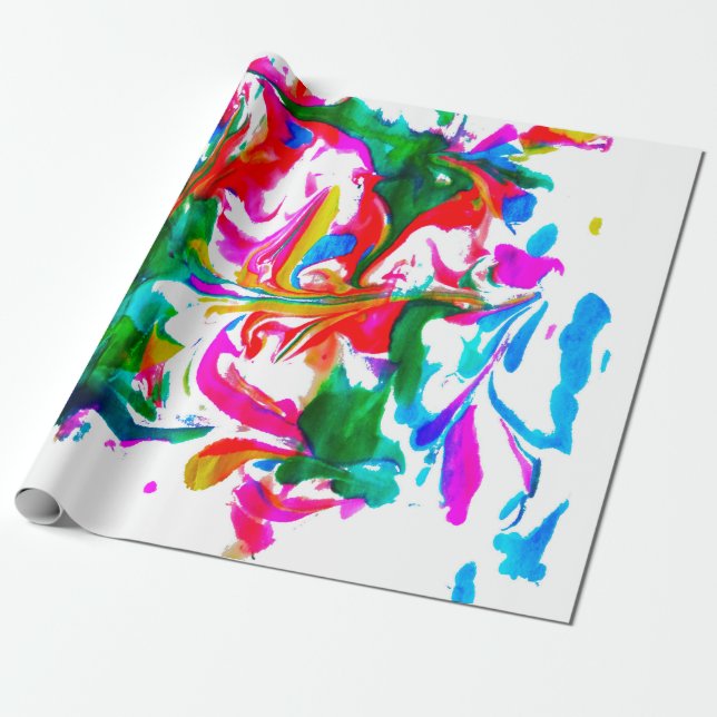 Explosion of colours wrapping paper (Unrolled)