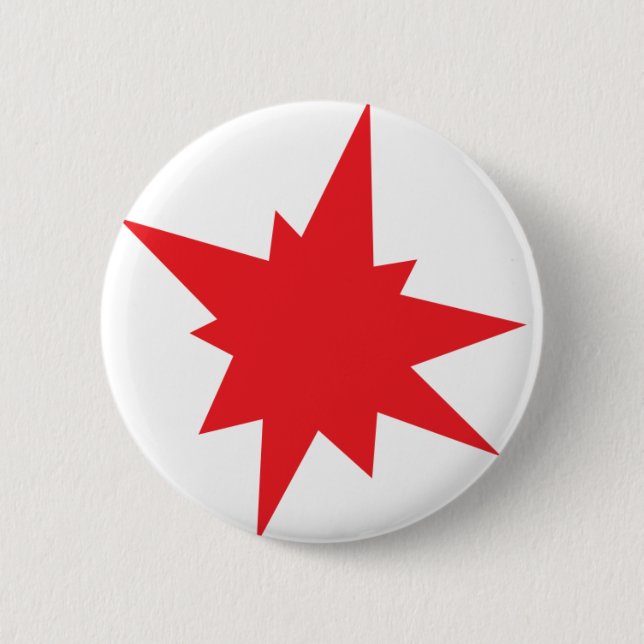 Explosion symbol 6 cm round badge (Front)