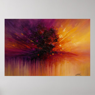Explosive Abstract Energy – Colorful Abstract Wall Poster