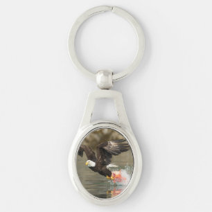 Explosive Bald Eagle Key Ring