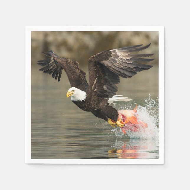 Explosive Bald Eagle Napkin (Front)