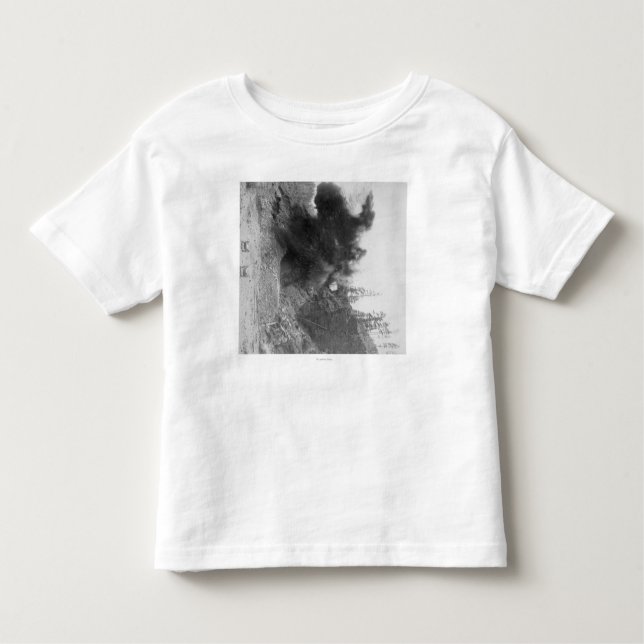 Explosive Blast on Side of Mountain During Toddler T-Shirt (Front)