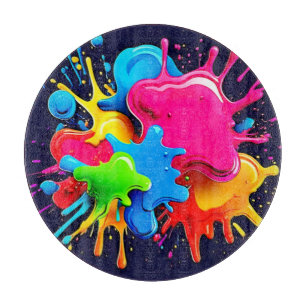 Explosive Colour Splash Art Cutting Board