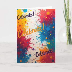 Explosive Colours Birthday Card