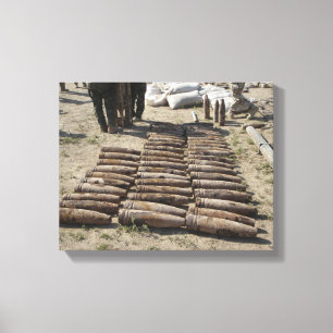 Explosive devices are identified and inventorie canvas print