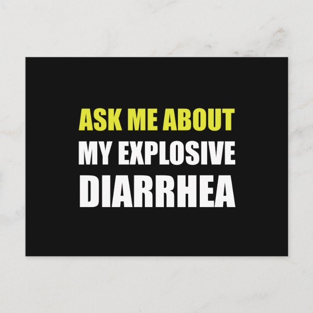 Explosive Diarrhoea Postcard (Front)