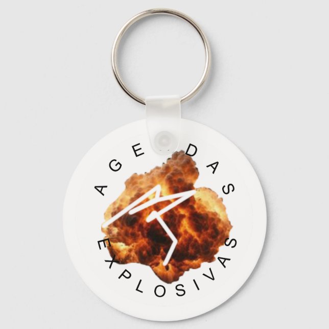 Explosive Iridescent Badge Key Ring (Front)