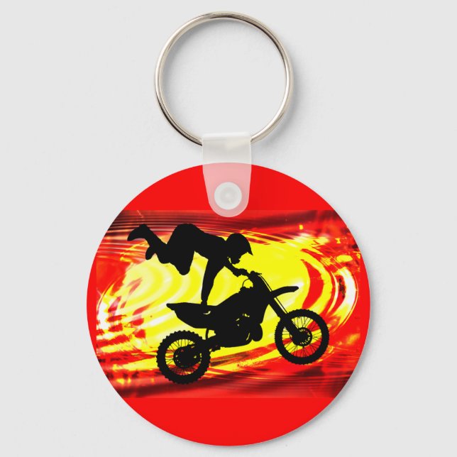 Explosive Motocross Jump Key Ring (Front)