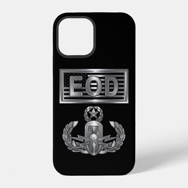 Explosive Ordnance Disposal (EOD)  & USA Flag  iPhone Case (Back)