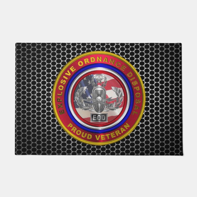 Explosive Ordnance Disposal (EOD) Veteran Doormat (Front)