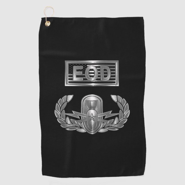 Explosive Ordnance Disposal Senior EOD Badge Golf Towel (Front)