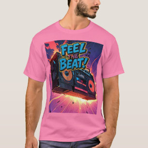 Explosive Retro Boombox T-Shirt – 80s Music Vibes