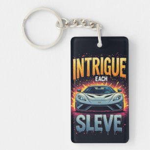 Explosive Sports Car Key Ring