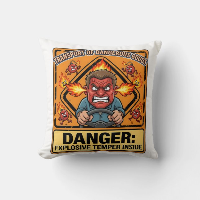 Explosive Temper Trucker | ADR digital download Cushion (Front)