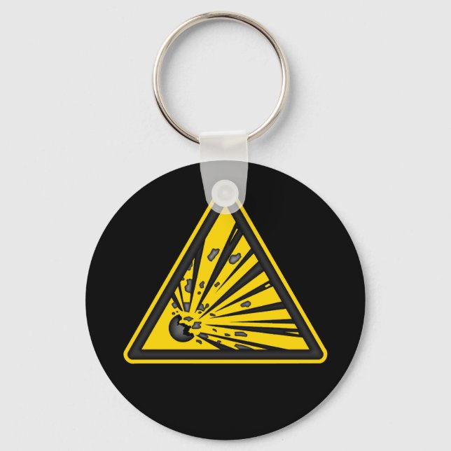 Explosive Warning Keychain (Front)