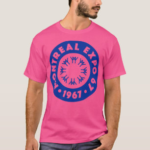 Expo 67 Montreal Worlds Fair Circle Blue T-Shirt