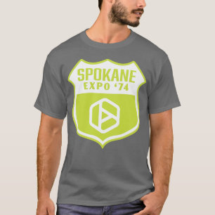 Expo 74 Spokane Worlds Fair Retro Shield White on  T-Shirt