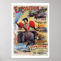 Expo Paris 1895 AutomobileVintage Art Print Poster