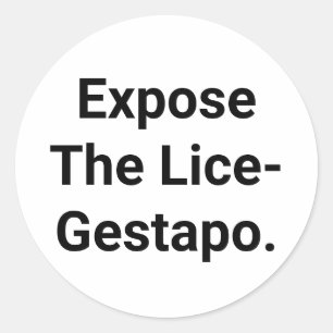 Expose The Lice-Gestapo Hankamer Artjunkhaus Boo! Classic Round Sticker