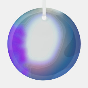 Exposed 7003 Blue And Purple Abstract Art Glass Tree Decoration