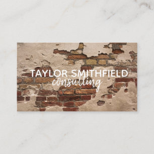 exposed brick vintage rustic stone business card