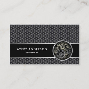 Exposed Gears Mechanical Look Business Card