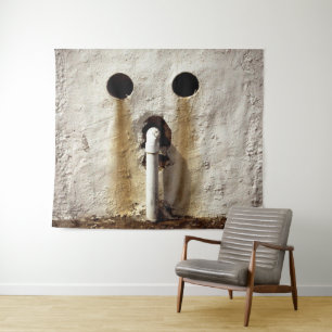 Exposed Water Pipe Anthropomorphic Art Tapestry