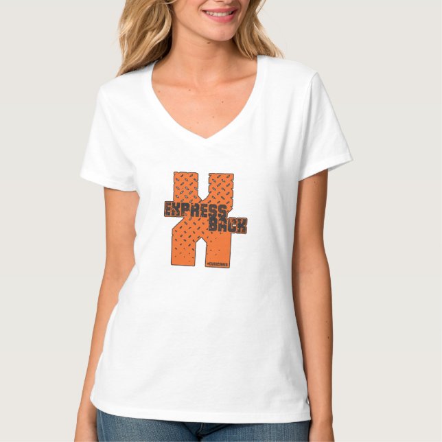 Express Back Women's V-Neck T-Shirt (Front)