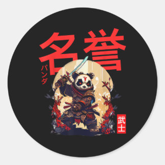 Express Ga Love With Samurai Panda Classic Round Sticker