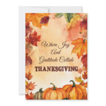 Express Gratitude: "THANKSGIVING GREETING CARD"