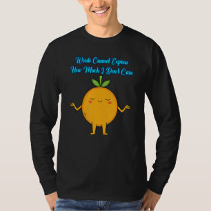 Express How Much I Don't Care Sarcasm Quote T-Shirt