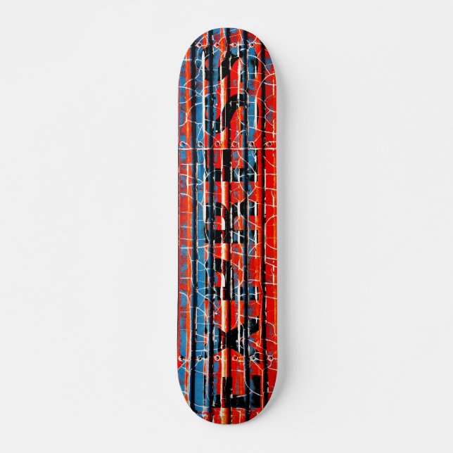 "Express" - Rustic Peeling Paint Skateboard (Front)