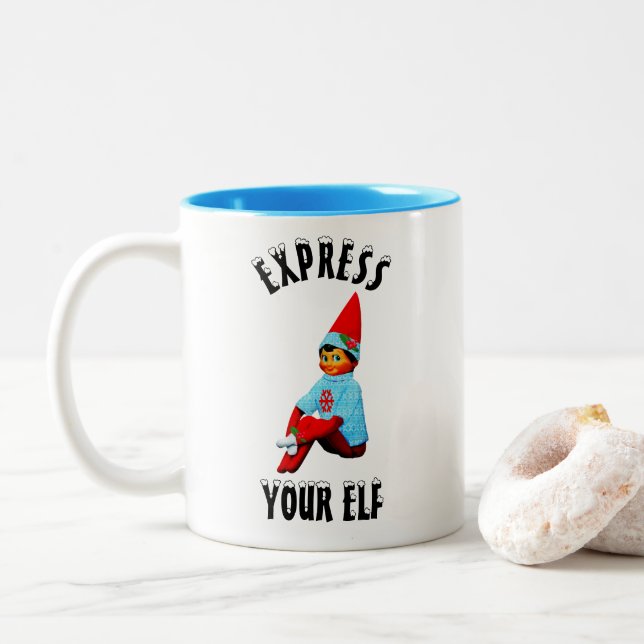 EXPRESS YOUR ELF MUG (With Donut)