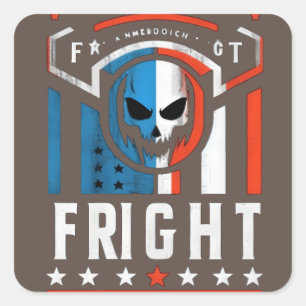 Express Your Patriotism with Freedom Night Horror Square Sticker