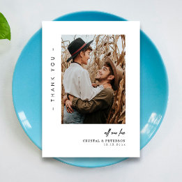 Express Your Thanks: Simple & Modern Photo Wedding Thank You Card