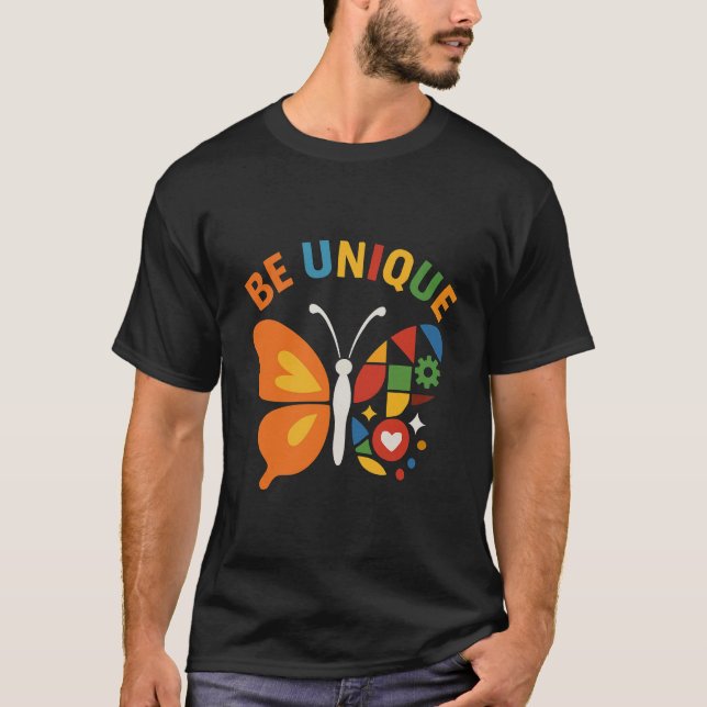 Express Your True Colours Butterfly Design T-Shirt (Front)