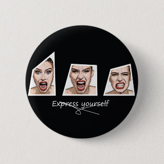 Express yourself 6 cm round badge